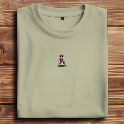 Oversized T-Shirt Skateboard Alien