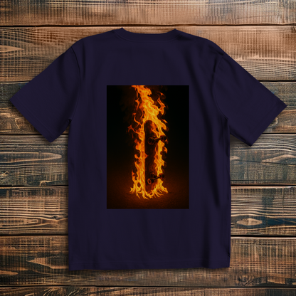 Oversized T-Shirt Skateboard On Fire