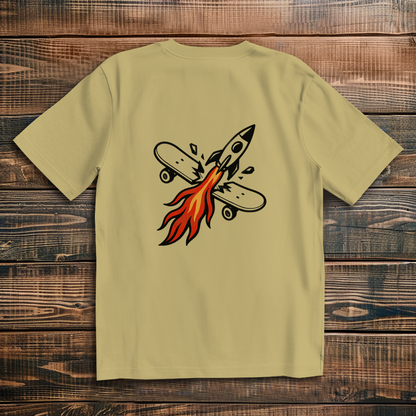 Oversized T-Shirt Skateboard Rocket