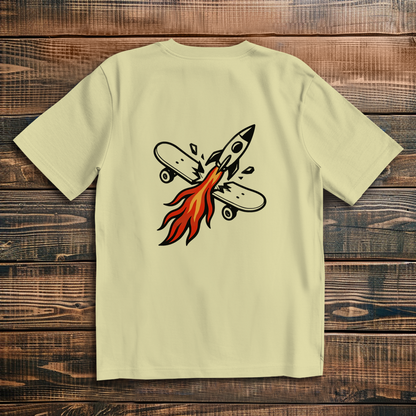 Oversized T-Shirt Skateboard Rocket