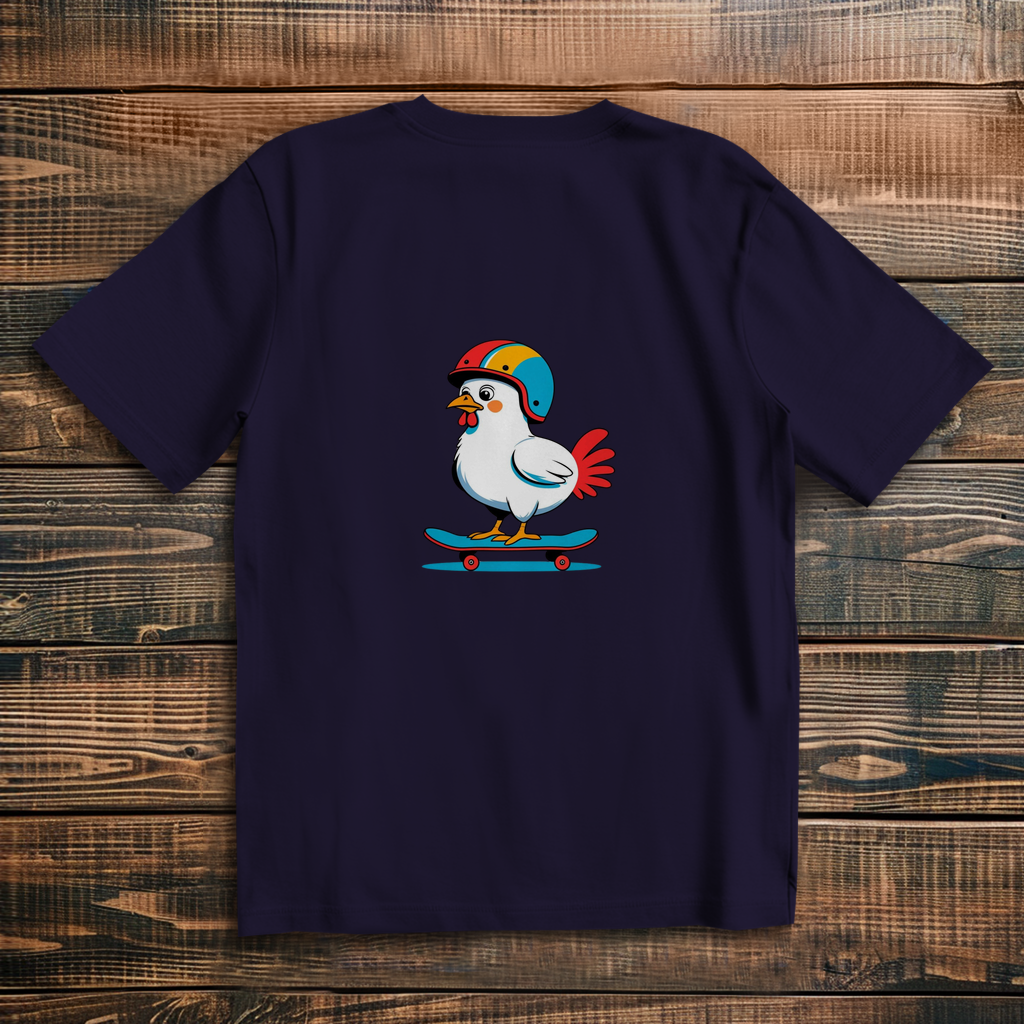 Oversized T-Shirt Skateboard Chicken