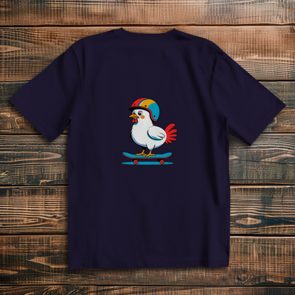 Oversized T-Shirt Skateboard Chicken