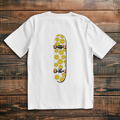 Oversized T-Shirt Skateboard Smiley