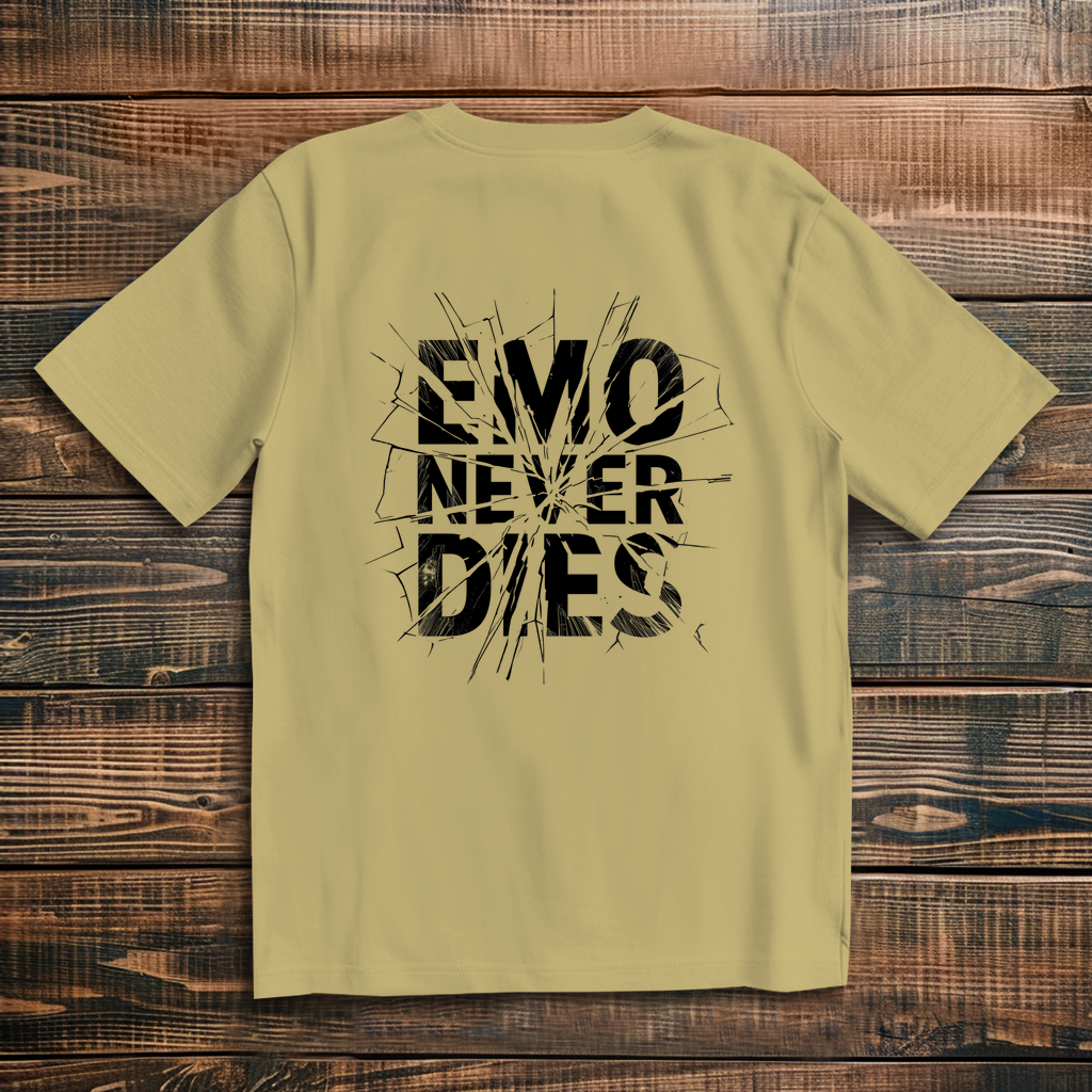 Oversized T-Shirt Emo Never Dies 7 black