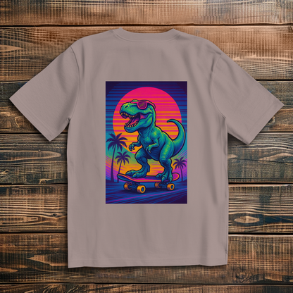 Oversize T-Shirt Skateboard T-Rex 80s