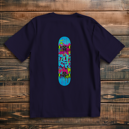 Oversize T-Shirt Skateboard Neon Graffiti 1