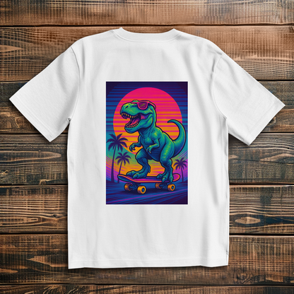 Oversize T-Shirt Skateboard T-Rex 80s