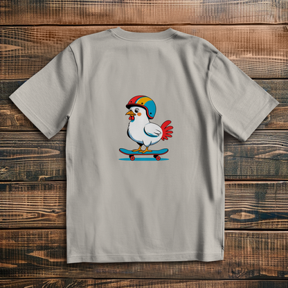 Oversized T-Shirt Skateboard Chicken