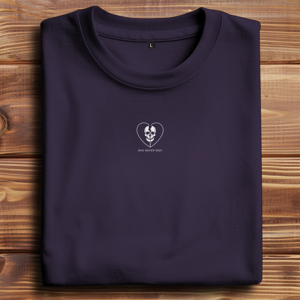 Oversized T-Shirt Emo Never Dies 3 white