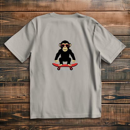 Oversized T-Shirt Skateboard Monkey