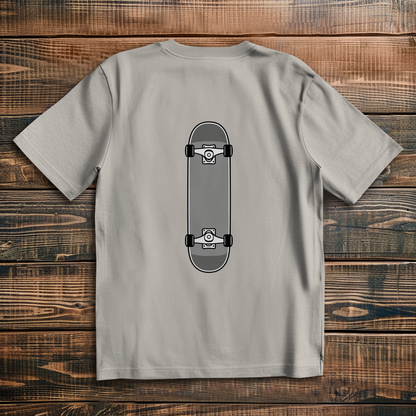 Oversize t-shirt skateboard gray