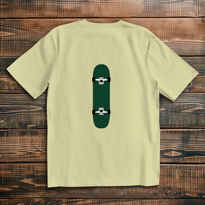 Oversize t-shirt skateboard green
