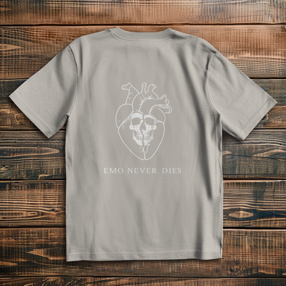 Oversized T-Shirt Emo Never Dies 4 white