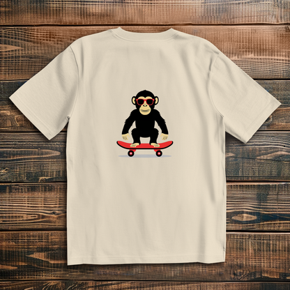 Oversized T-Shirt Skateboard Monkey
