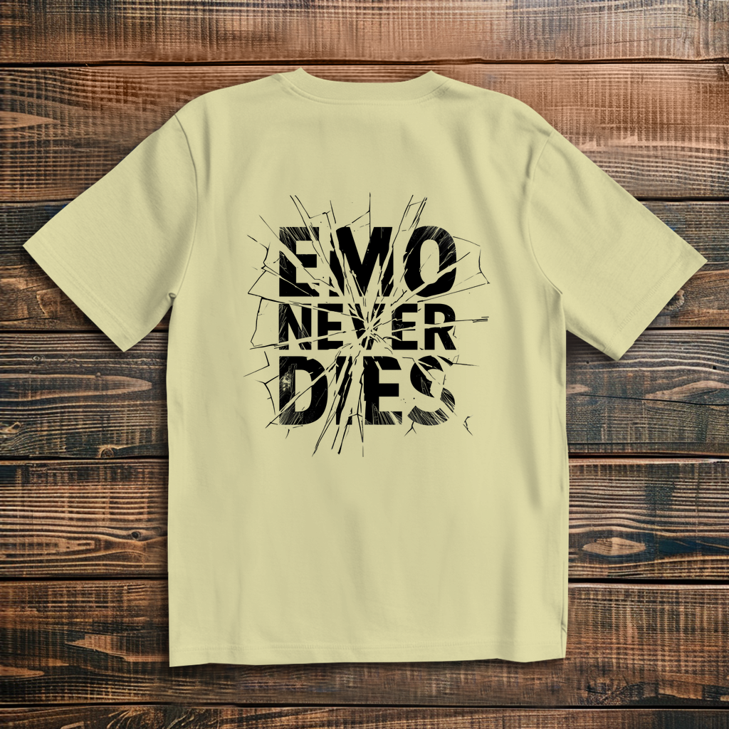 Oversized T-Shirt Emo Never Dies 7 black